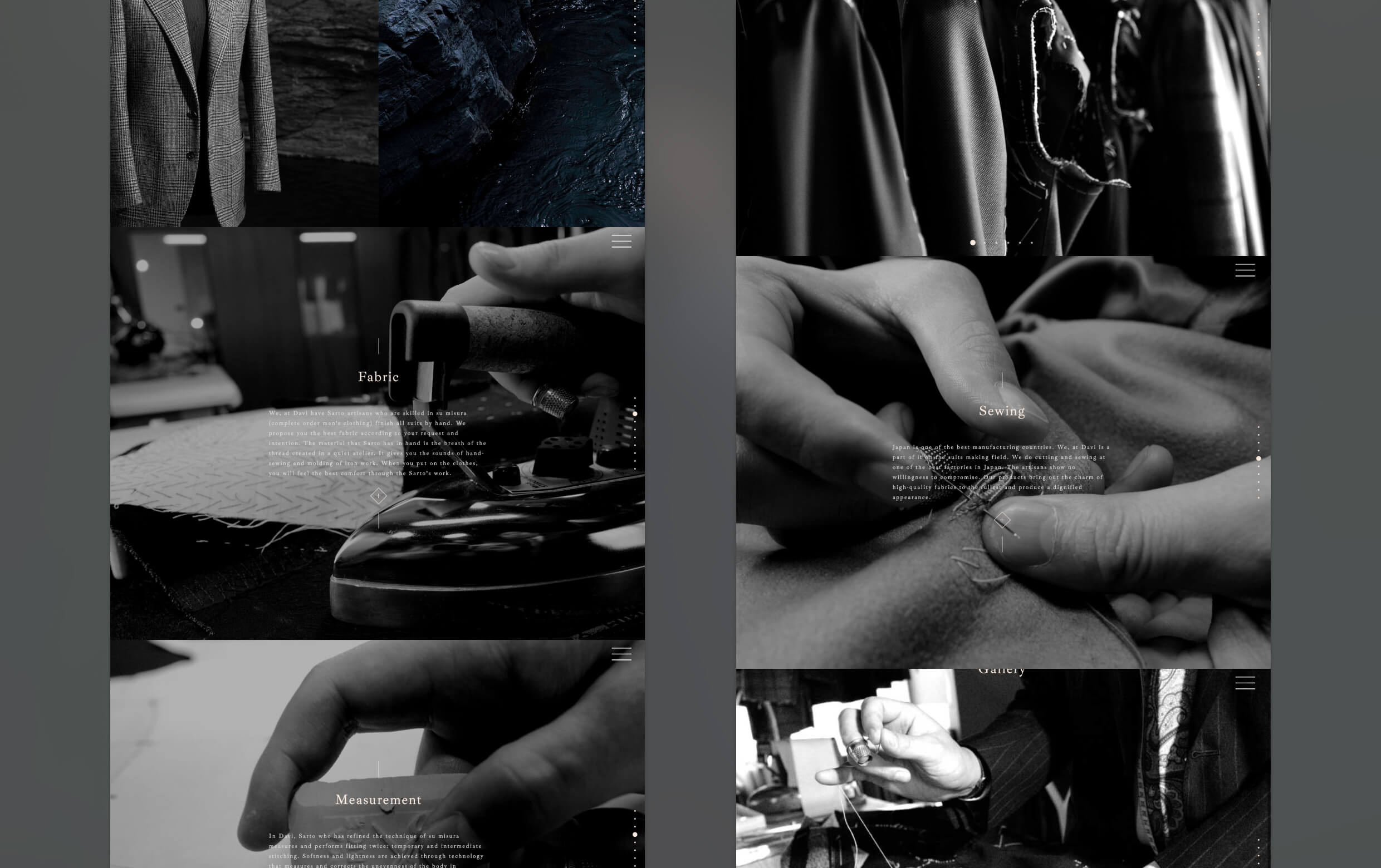 Davi SU MISURA様のPC版のデザインイメージです。
